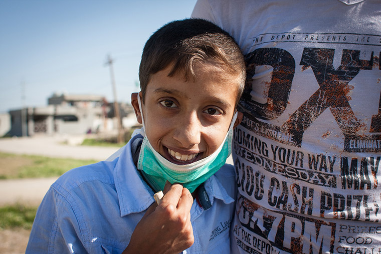 Young Ali arrives home after his lifesaving heart surgery in Nasiriyah, Iraq (via Preemptive Love Coalition)