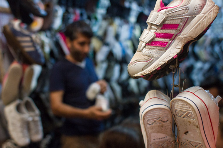 This shop keeper was himself a refugee from Iran. He gave us a great price on shoes for the children.