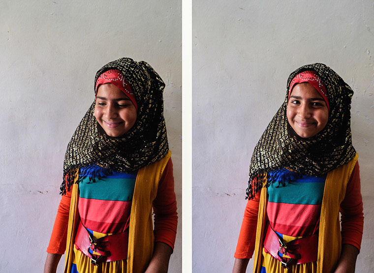 Suham smiles shyly. She spends her days picking through garbage in order to get money for her family, but what she wants to do is learn how to read!