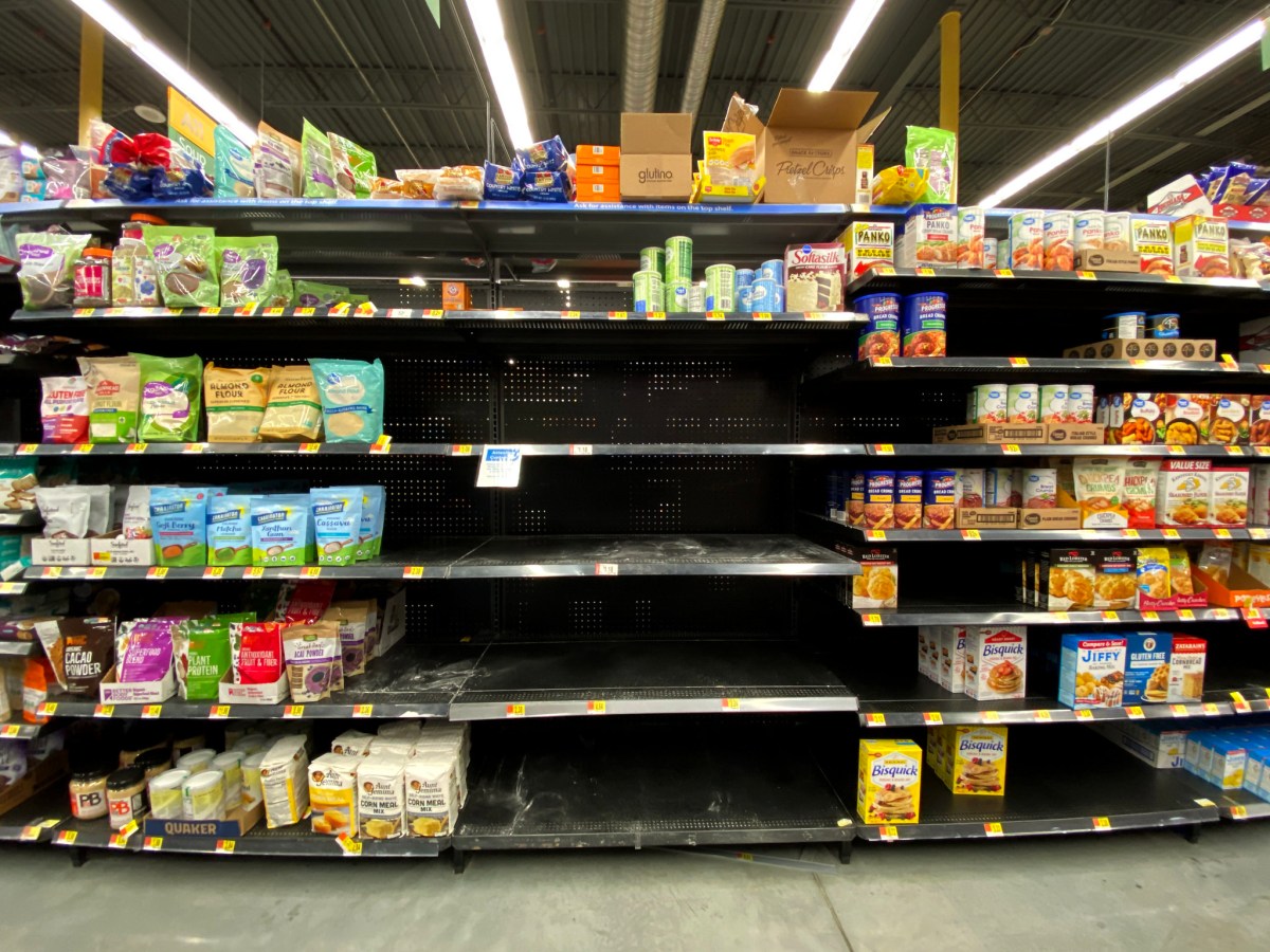 no flour on supermarket shelves